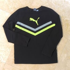 Boys 10-12 Black Pumas Shirt Long Sleeve